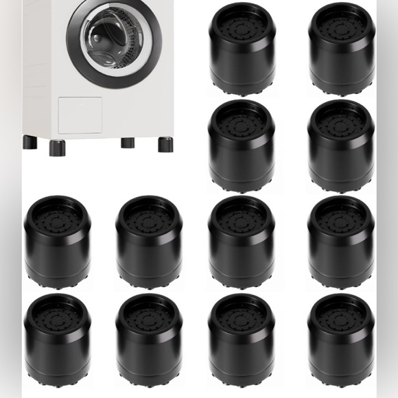 12 Bed Furniture Risers BLK 2.5”High Round W/Suction Non-Slip Noise Cancel NIB - Picture 3 of 13